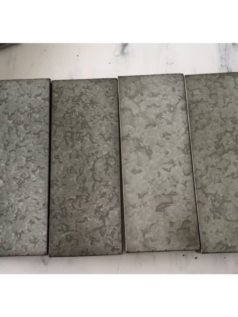 4 Galvanized Zinc Metal Hanging Wall Pockets